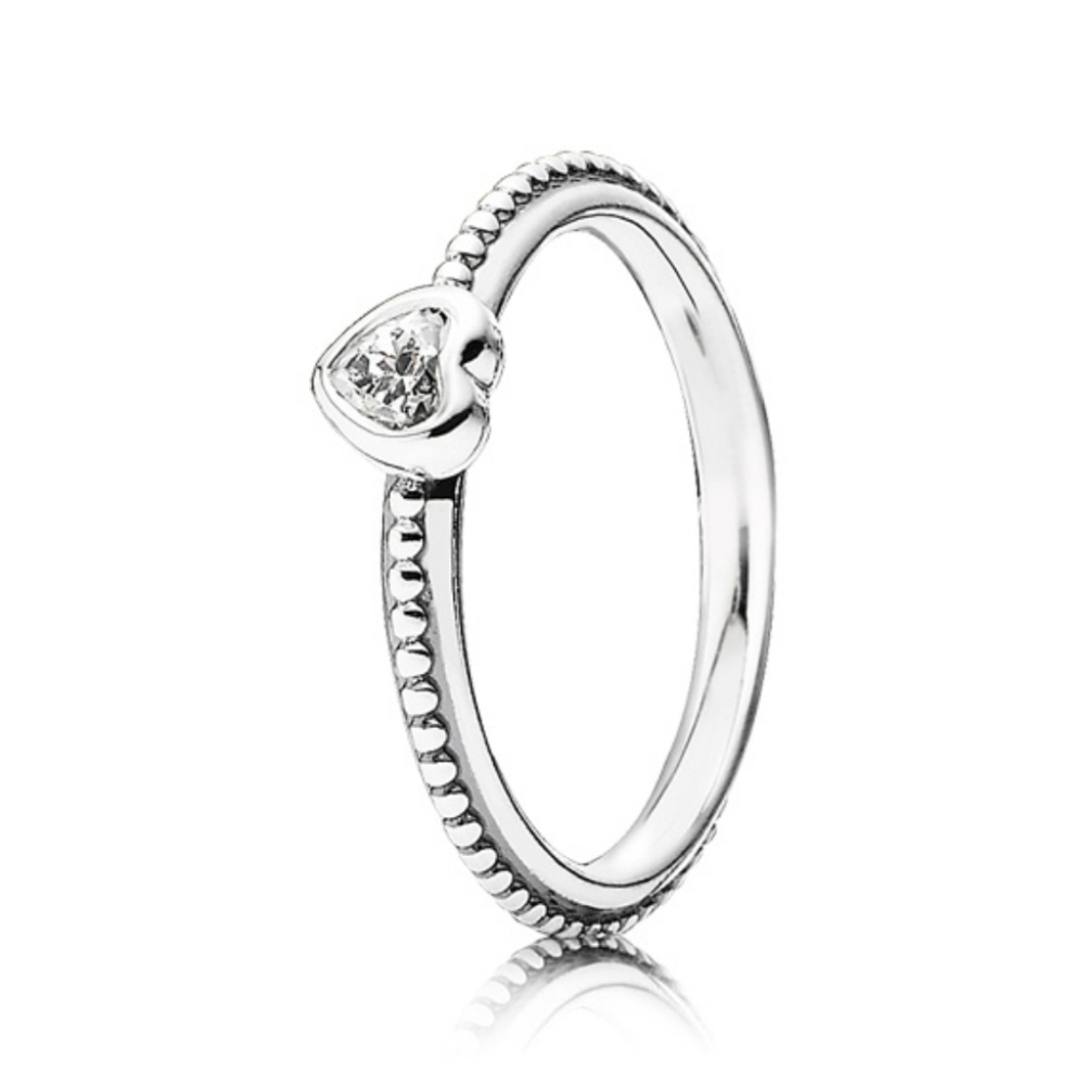 Pandora Sterling Silver One Love Stackable Heart … - image 1